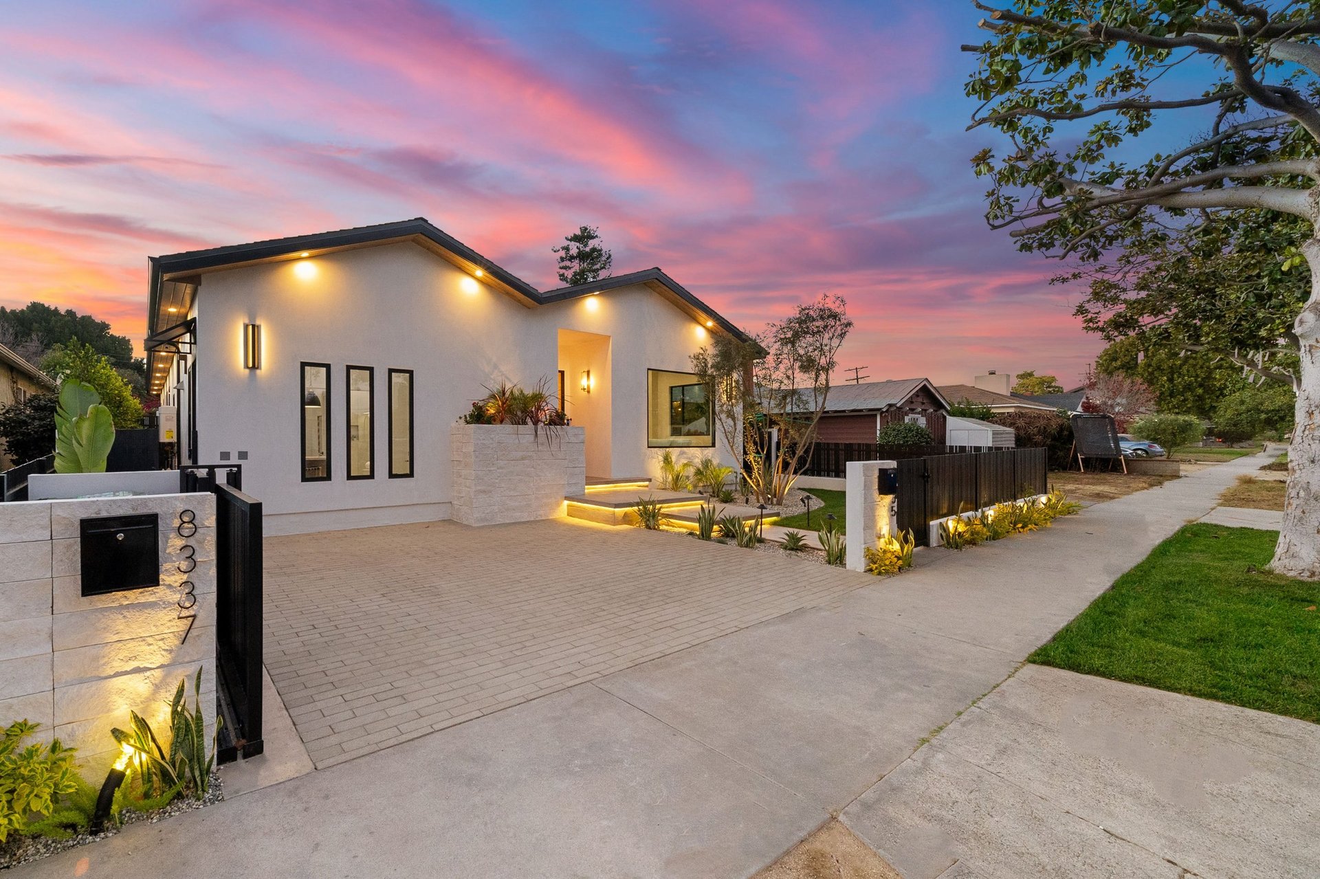 LED illuminated house